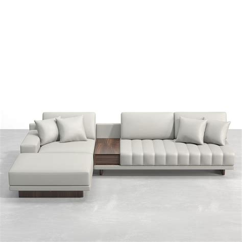 Free Shipping on 126" L-Shaped White Modular Sectional Sofa Chaise with ...