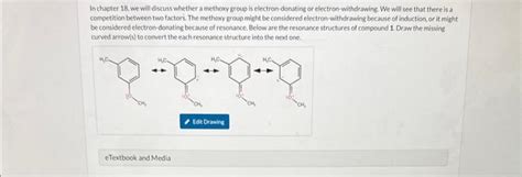 Solved In chapter 18 , we wil discuss whether a methoxy | Chegg.com