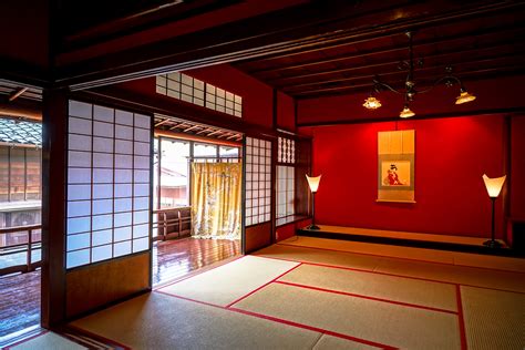 Interior of Chaya (茶屋) - a traditional Japanese Tea House at Higashi Chaya District (ひがし茶屋街) in ...