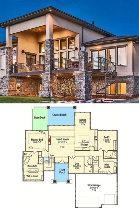 Plan Td Modern Prairie Home Plan With Spacious Floor Plan In | Sexiz Pix