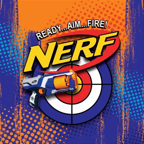 6x6ft Nerf Gun Ready Aim Fire Color Spots Target Party Wall Custom Photo Studio Seamless ...