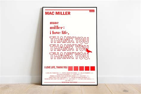 Mac Miller I Love Life Thank You Album Poster Color - Etsy