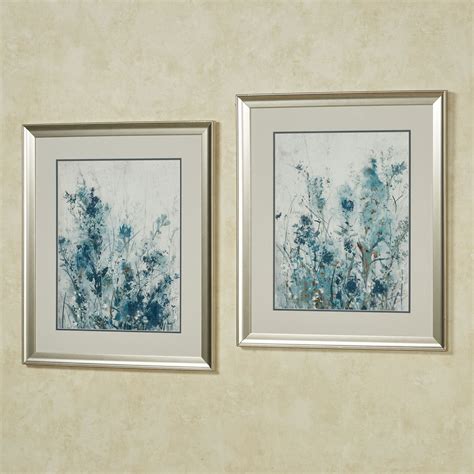 blue floral wall art