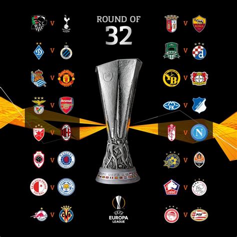 2020-21 UEFA Europa League round of 32 draw and Complete Fixtures