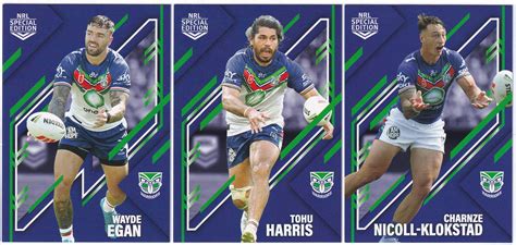 2023 NRL RIVALRY - 3 CARD 'BASE/COMMON' NEW ZEALAND WARRIORS TEAM SET ...