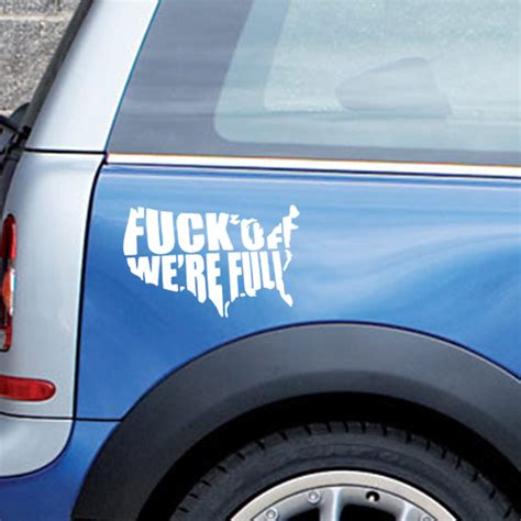 Personality Creative OFF WE'RE FULL Car Window Decal Bumper Sticker ...