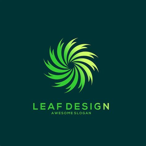 Free Vector | Leaf logo minimalist gradient style design