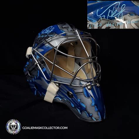 Connor Hellebuyck Silver All Star Year Signature Edition mask Signatur ...