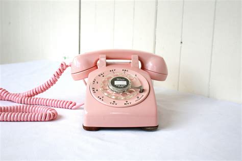 Vintage Pink Phone Vintage Phone Pink Telephone Rotary