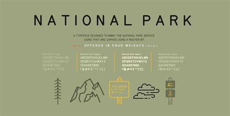 National Park Typeface in 4 Weights - Free Download by The Design Outside Studio | The Logo Smith