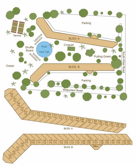 Map Layout Maui Sunset Condos