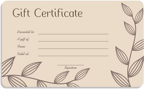 Donation Certificate Template | Free gift certificate template, Gift ...