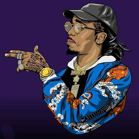 Download Quavo Cartoon American Rapper Wallpaper | Wallpapers.com