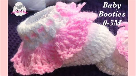 Easy crochet cuffed baby booties for beginners - Newborn, 0-3 month, 3-6M by Crochet for Baby #186