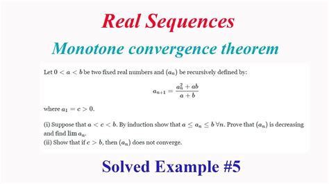 Sequences (Real Analysis) | SE#5 | Monotone convergence theorem | an+1 ...