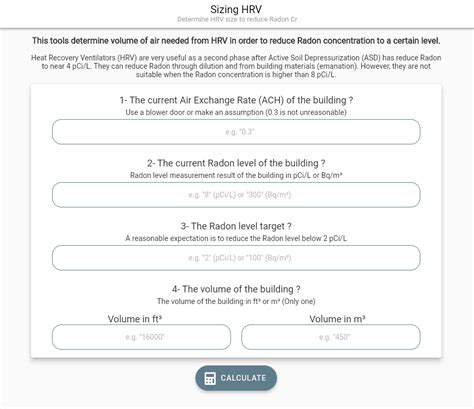 SIZING HRVs TO REDUCE RADON CONCENTRATION