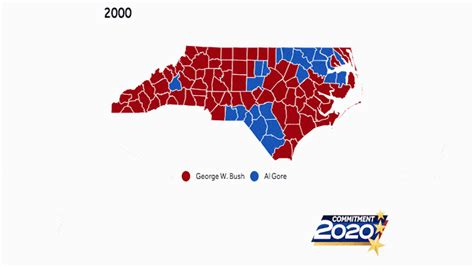 North Carolina maps show past presidential election results