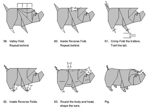 origami pig instructions ~ arts crafts ideas movement