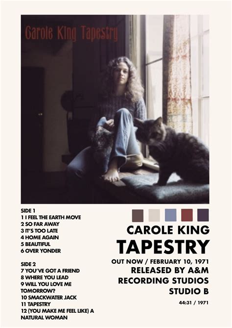 Carole King Tapestry Poster Printable Art, Digital Download - Etsy