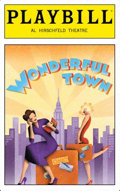 Wonderful Town (Broadway, Al Hirschfeld Theatre, 2003) | Playbill