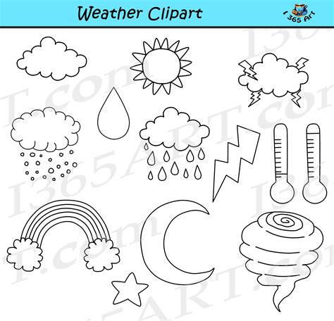 Weather Clipart Bundle Set - Commercial-Use Clipart for School