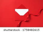 Photo of Festive red Christmas or Valentines envelopes | Free christmas images