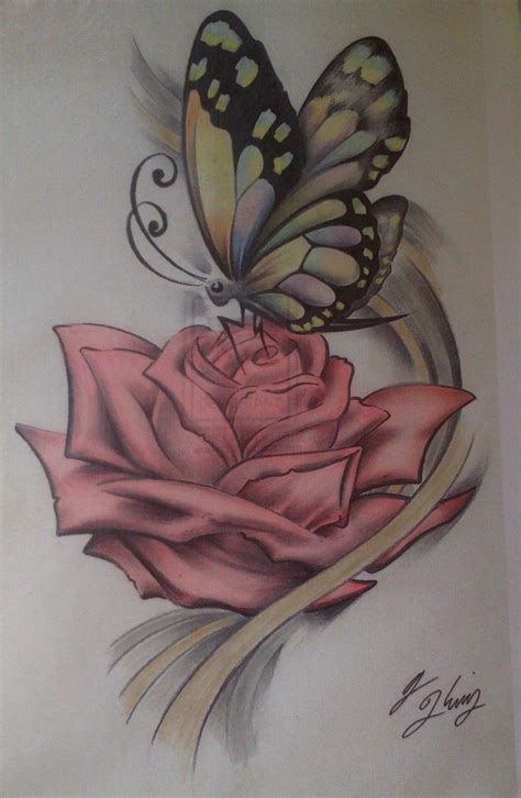 Pencil Drawings Of Butterflies And Roses - Instituto