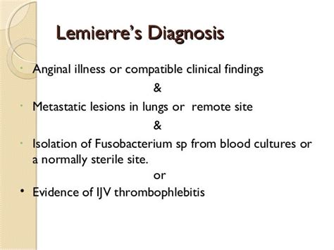 Lemierre's syndrome