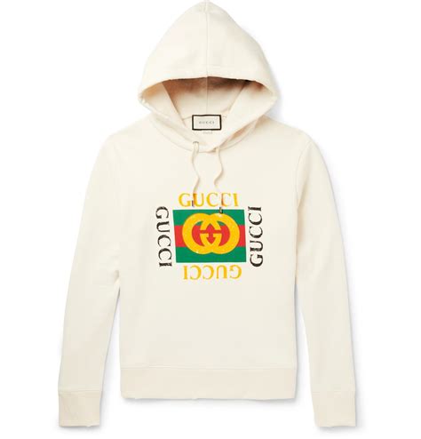 Lyst - Gucci Ghost Hooded Sweatshirt in White for Men