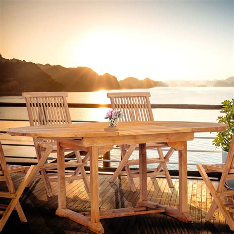 Teak Wood Patio Dining Tables(Round, Oval and Rectangular) – Seven Seas ...