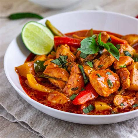 This authentic Thai Red Curry is a quick and easy stir-fry made with ...