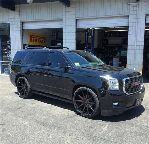 Black Yukon Denali Black Multi-Spoke Custom Wheels | Denali truck ...