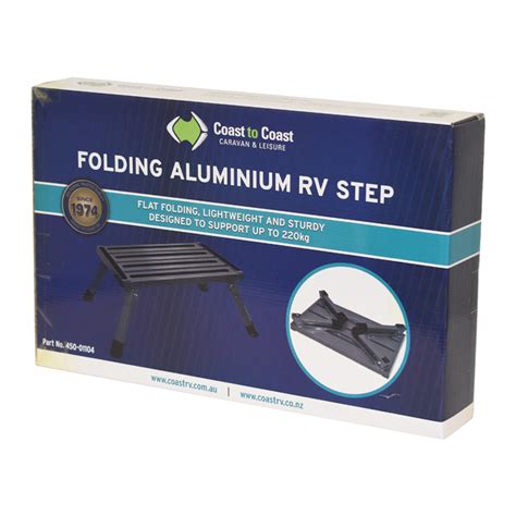 COAST Folding ALUMINUM RV Step (220kg Capacity) - Coast to Coast RV