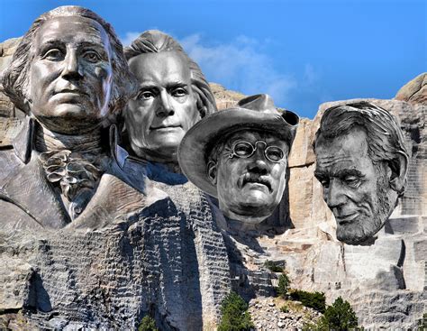 Mount Rushmore in Black Hills, South Dakota Composite of Five Photos - Encircle Photos