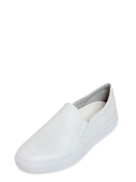 Vagabond Leather Slip-on Sneakers in White for Men | Lyst