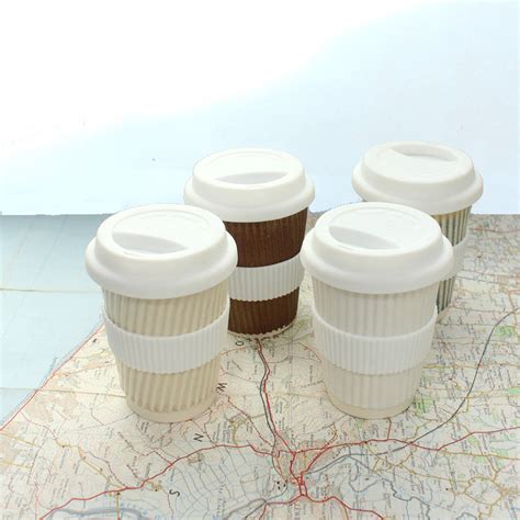 Ceramic Travel Mug With Lid/Sleeve, Coffee Cup By Helen Rebecca Ceramics | notonthehighstreet.com