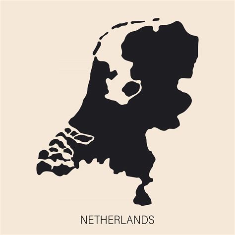 Highly detailed Netherlands map with borders isolated on background ...