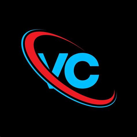 VC logo. VC design. Blue and red VC letter. VC letter logo design. Initial letter VC linked ...