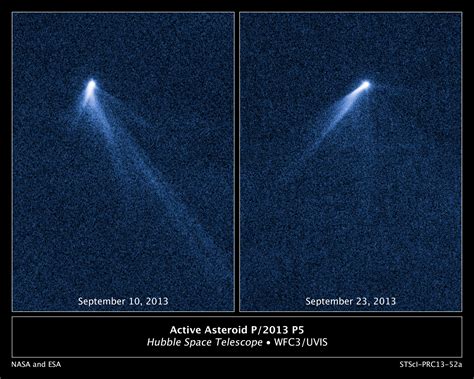 Hubble Sees an Asteroid with Six Comet-Like Tails