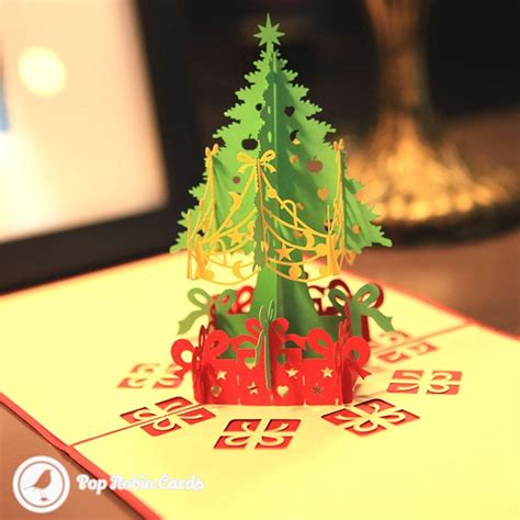 Christmas Tree & Presents Handmade 3D Pop-Up Card