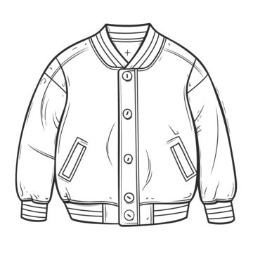 Drawing Of A Boy S Jacket Outline Sketch Vector, Wing Drawing, Jacket ...