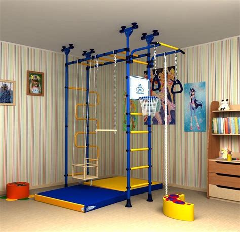 PEGAS: Kid's Indoor Home Gym Swedish Wall Playground Climbing Set | eBay Indoor Playroom ...