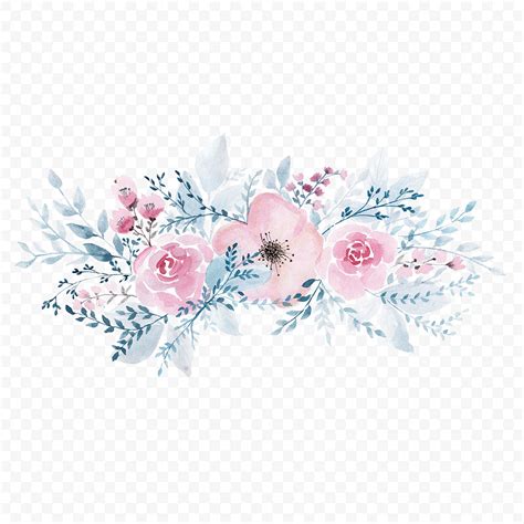 Watercolor Flowers Border PNG Transparent, Watercolor Flowers Border ...