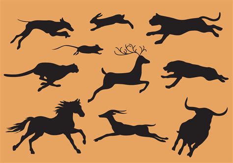 Animals Running Silhouette Vectors 97886 Vector Art at Vecteezy