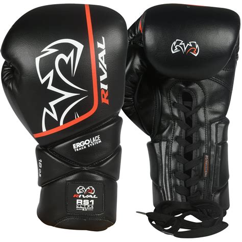 Rival Boxing RS1 2.0 Ultra Pro Lace-Up Sparring Gloves - 16 oz. - Black ...