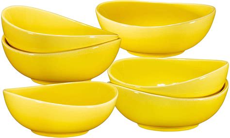 Bruntmor Ceramic Dessert Bowls Set - 18 Oz Durable Non-toxic Ceramic ...