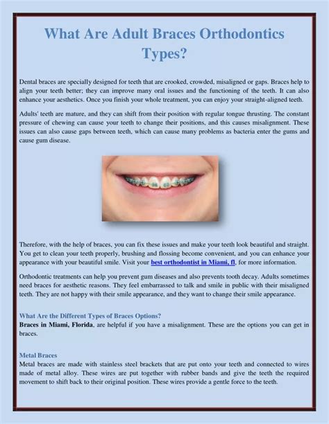 PPT - What Are Adult Braces Orthodontics Types? PowerPoint Presentation - ID:11947775