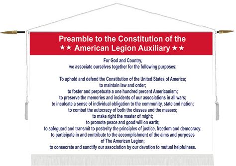 Auxiliary Preamble Banner - American Legion Flag & Emblem