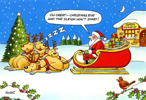 Funny Christmas Cards - Sleigh Won't Start | Christmas humor, Funny ...