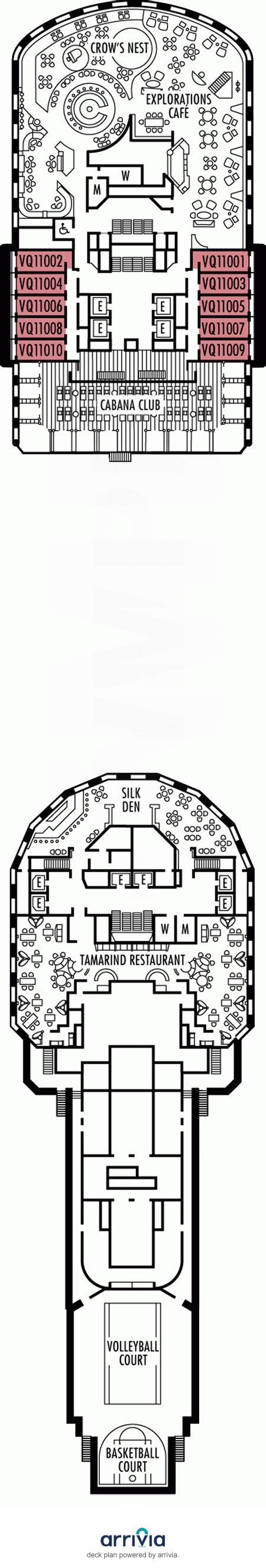 Nieuw Amsterdam Deck Plans - Holland America Line Nieuw Amsterdam Deck Layout on iCruise.com